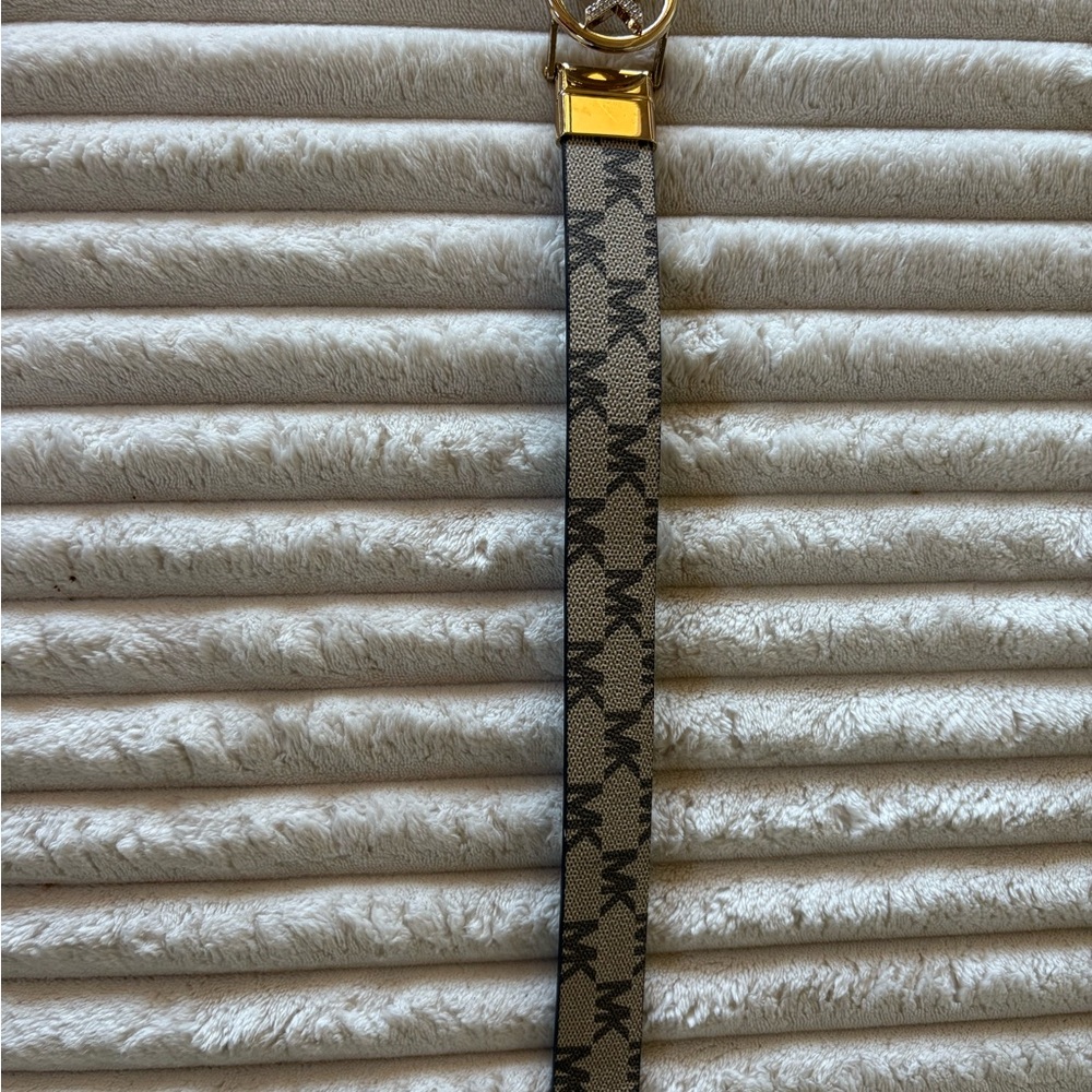 MICHAEL Michael Kors Black and Gold Belt